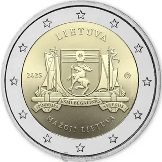 Литва 2 евро 2025 Малая Литва - Литовские этнографические регионы