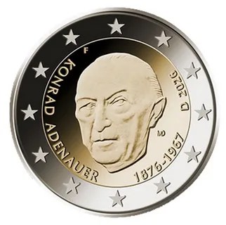 Германия 2 евро 2026, Конрад Аденауэр.
